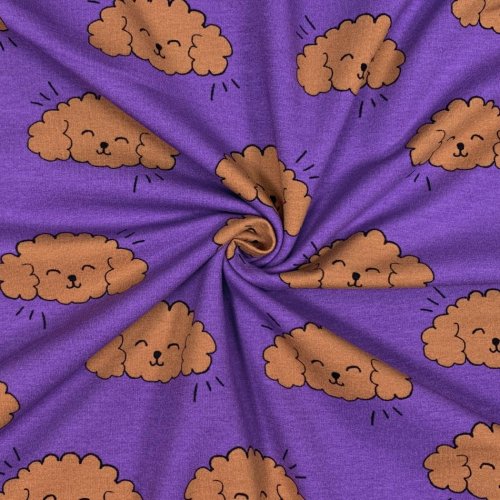 Soft Sweat - Curly Dog - purple