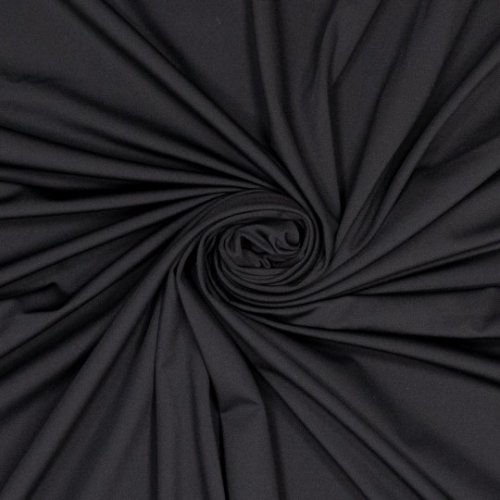 Sportjersey - bi-elastisch - uni - matt schwarz