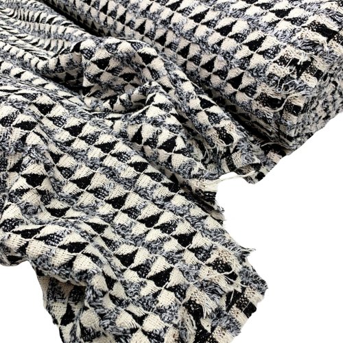 Tweed Bouclé - Triangle - black/ecru