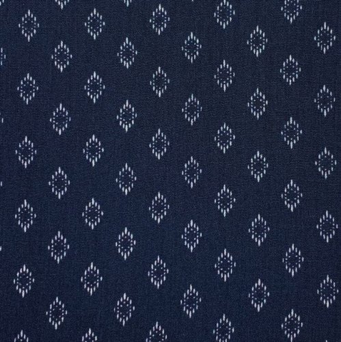 RESTSTÜCK 70cm !!! - Viskose Crepe - Clear Rhombus - navy