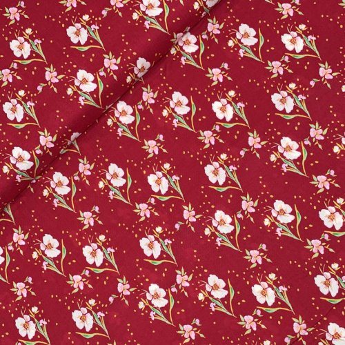 Viskose - Dancing Grace Rouge - Charlotte - Art Gallery Fabrics