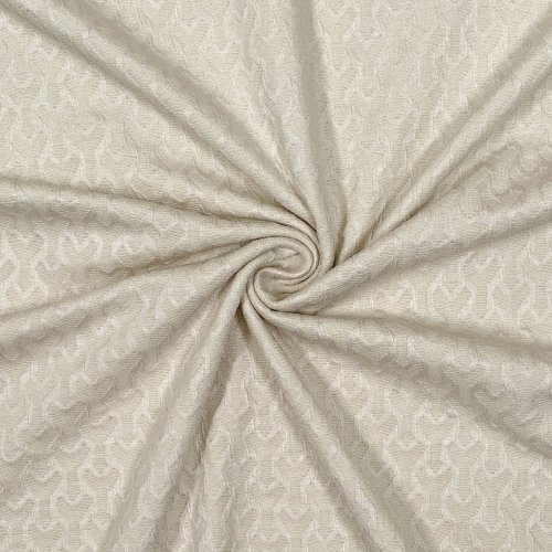 Viskose Jacquard Jersey - Rhombus - beige