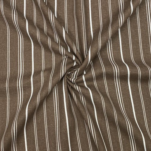 Viskose Leinen - Stripes - braun