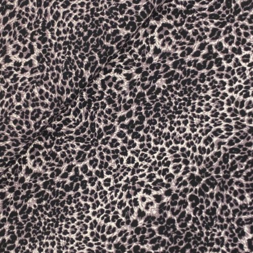 RESTSTÜCK 70cm !!! - Viskose - Leopard - grau schwarz