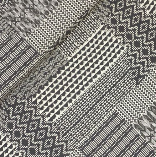 Viskose - Patchwork Rhombus - grey