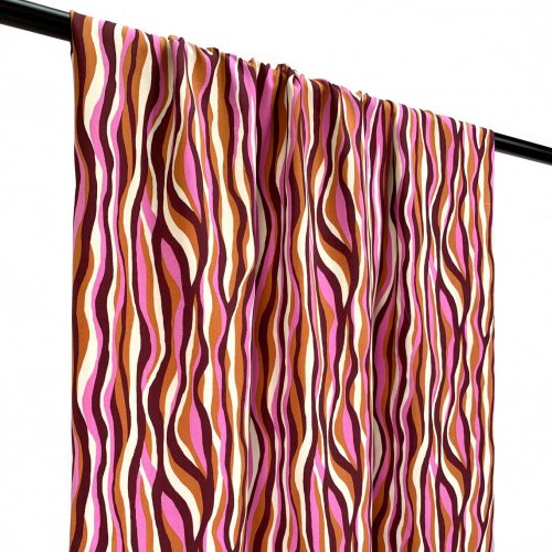 Viskose - Skade Stripes - rose/rost/bordeaux