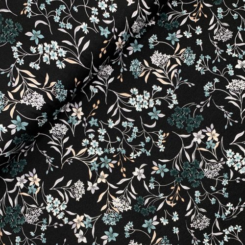 Viskosejersey - Mareen Flower - mint