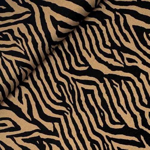 Viskosejersey - Zebra Cora - kamel