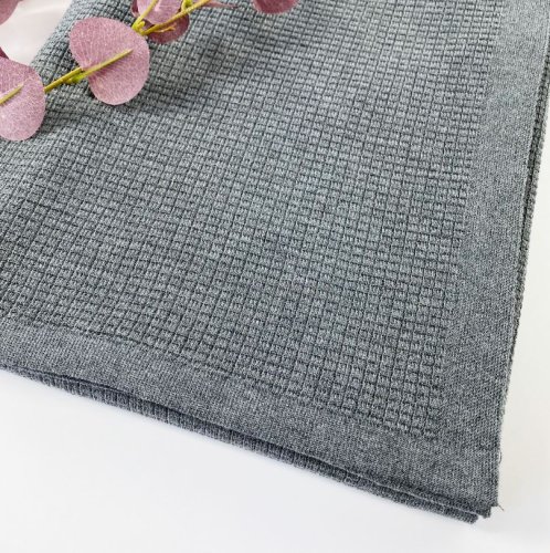 Modalstrick - Waffle Knit - 60cm Panel - grey - Waffle Fall