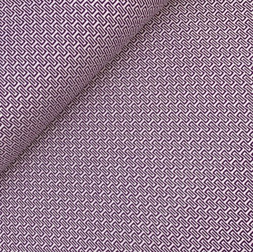 RESTSTÜCK 80cm !!! - Bio Jacquard Jersey - 3D Wagara Knit - meringa/viola - Sakura - Hamburger Liebe - Albstoffe