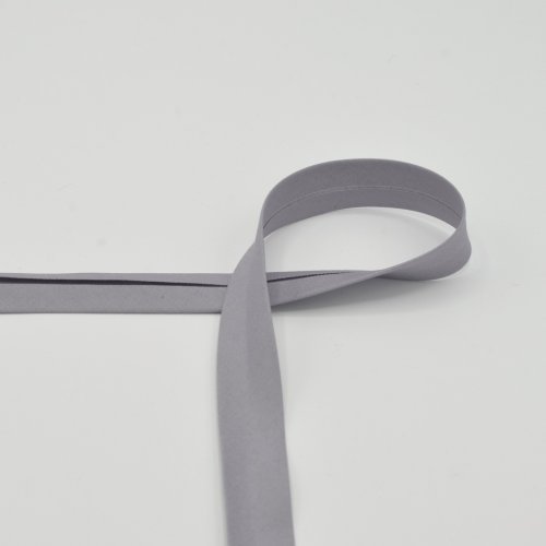 Schrägband - Baumwolle - unelastisch - 20 mm - silver grey