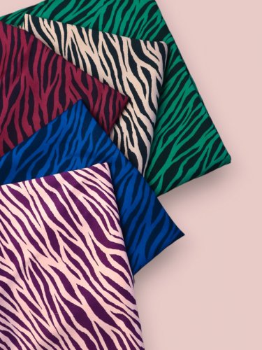 Viskose mit LENZING™ ECOVERO™ Fasern - Zebra - fuchsia/indigo night - Mind the Maker