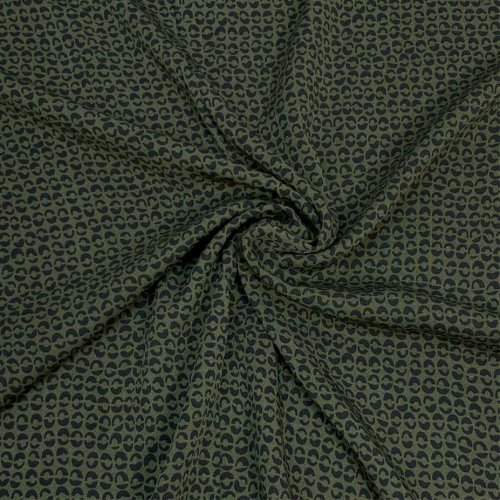 Viskose - Broken Dots - khaki