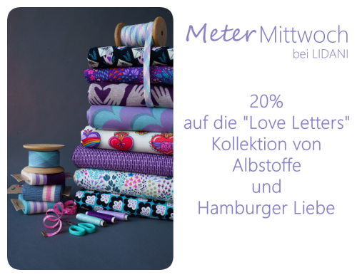 Bio Canvas - Dot by Dot - Col. 02 - Love Letters - Hamburger Liebe - Albstoffe