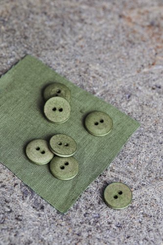 Knopf Cotton - Curb - 18mm - olive green - Mind the Maker