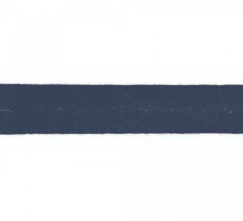 Schrägband - Musselin - 20mm - dark jeans