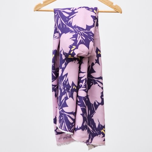 Viskose Crepe mit LENZING™ ECOVERO™ Fasern - Floral Shade - lilac/plum - Mind the Maker