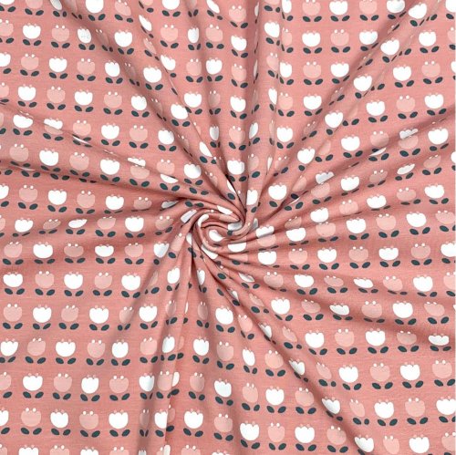 Bio Jersey - Retro Tulip - rosa