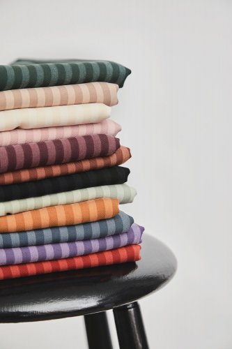 Two Tone Stripe Twill mit TENCEL™ - soft mint - MeetMilk