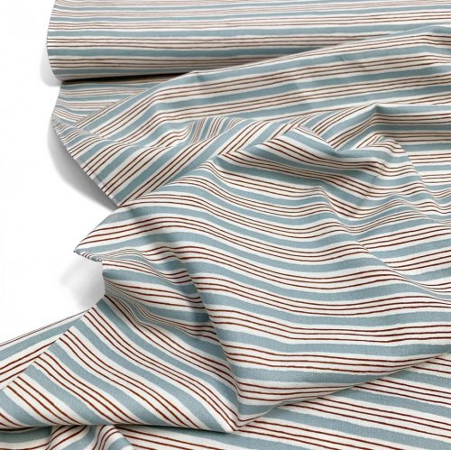 Baumwolle - Painterly Stripes - sky blue - Wallflower - Cotton and Steel