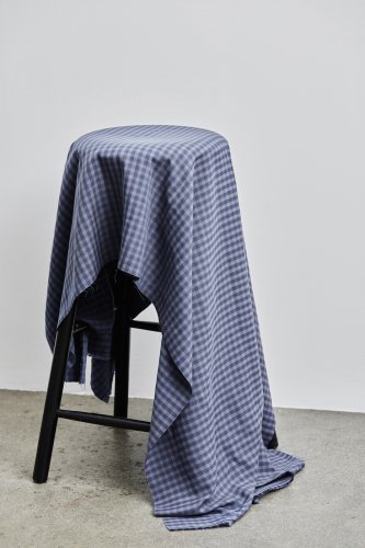 Two Tone Check mit TENCEL™ - dusty blue - meetMilk