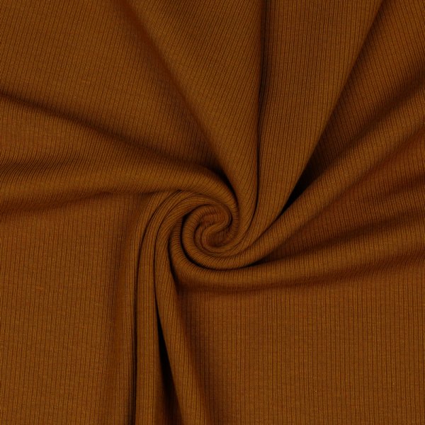 Rib Jersey - uni - cognac