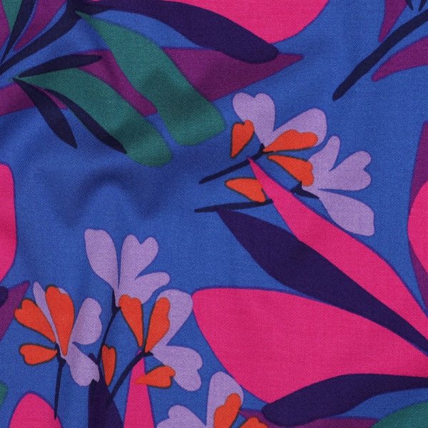 Viskose Stretch - Spring Garden - royal blue/magenta - Nerida Hansen