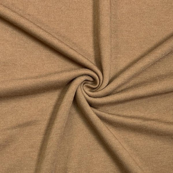 Viskose Strick Jersey - Merino Touch - uni - caramel