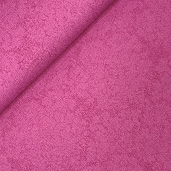 Baumwoll Leinen Jacquard - Erica - fuchsia