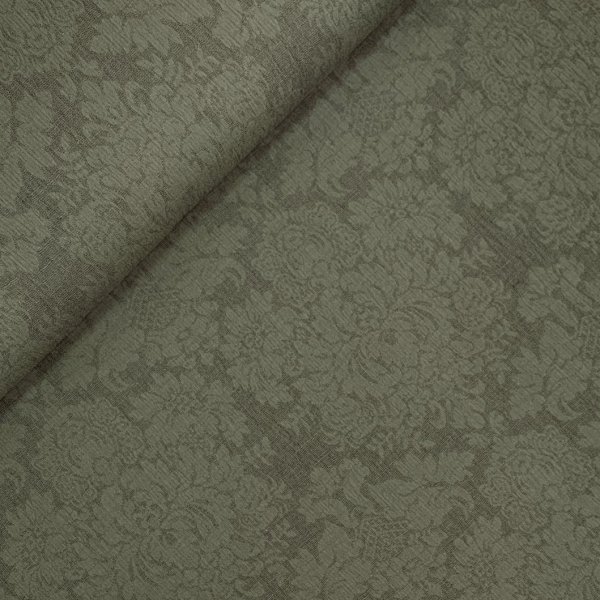 Baumwoll Leinen Jacquard - Erica - khaki