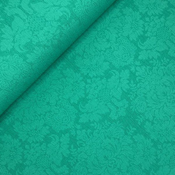 Baumwoll Leinen Jacquard - Erica - emerald