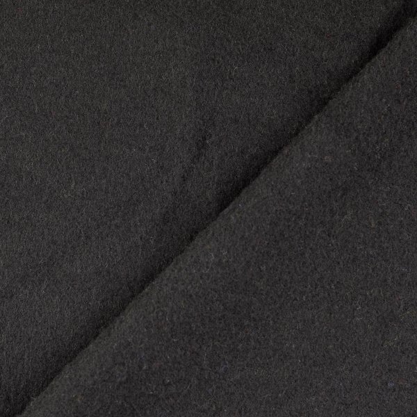 Wollfleece - uni - schwarz