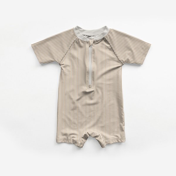 Badestoff Jersey - Stripes - beige