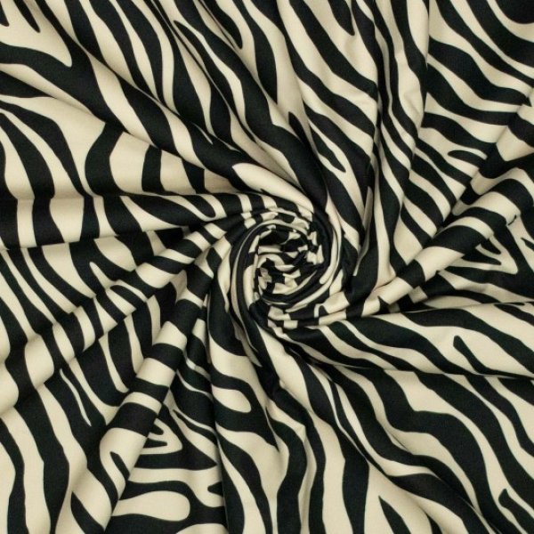 Sportjersey - bi-elastisch - Zebra - matt schwarz