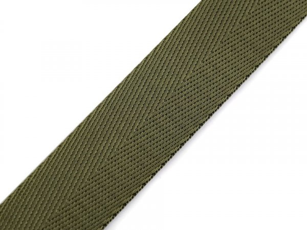 Gurtband - 25mm - glatt - khaki