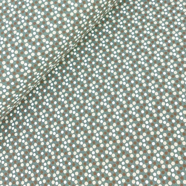 Baumwolle - Multi Dots - dusty green