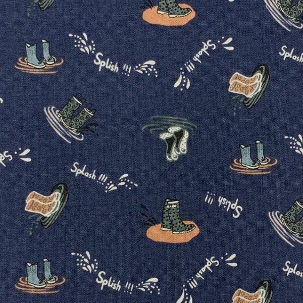 Baumwolle - Splish Splash - navy - Cotton and Steel