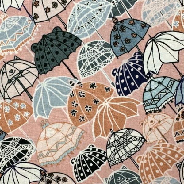 Baumwolle - Under My Umbrella - soft pink - Splish Splash - Cotton and Steel