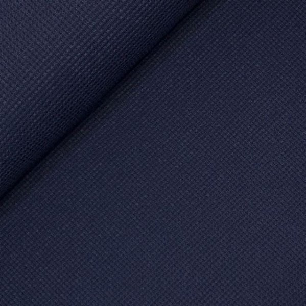 RESTSTÜCK 80cm !!! - Bio Strickjersey - Waffel - navy