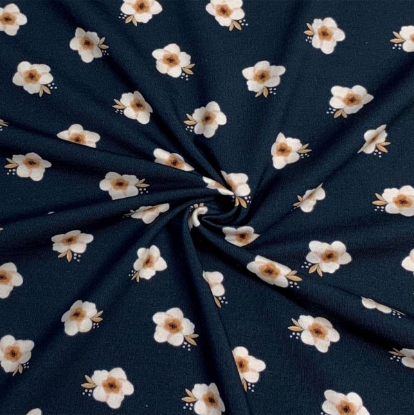 Bio Jersey - Sweet Flower - navy