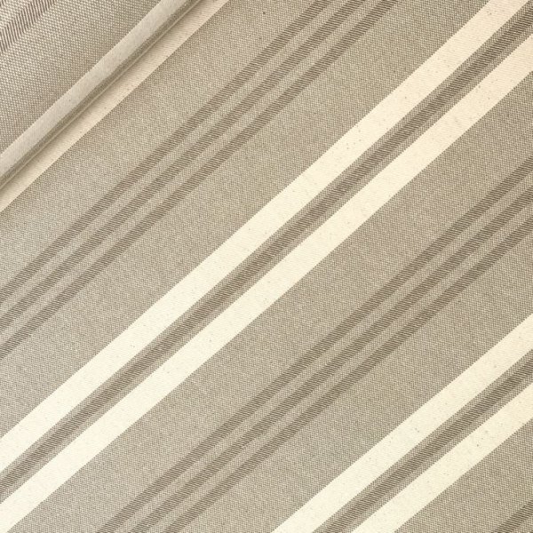 Canvas Leinenlook - Riviera Stripe - beige