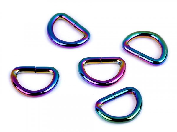 D-Ring - Regenbogen - 15 mm