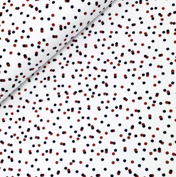 Baumwoll Popeline - Dots - white