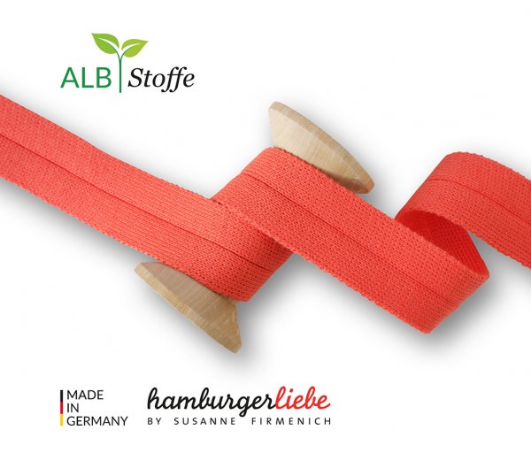 Bio Einfassband/Tresse - Edge me - luce rosso - Sweet Home - Hamburger Liebe - Albstoffe