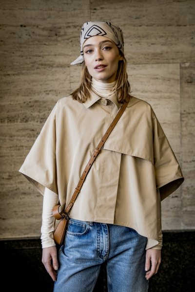 Jackenstoff - Trench - Webware - uni - beige - Fibremood No. 27