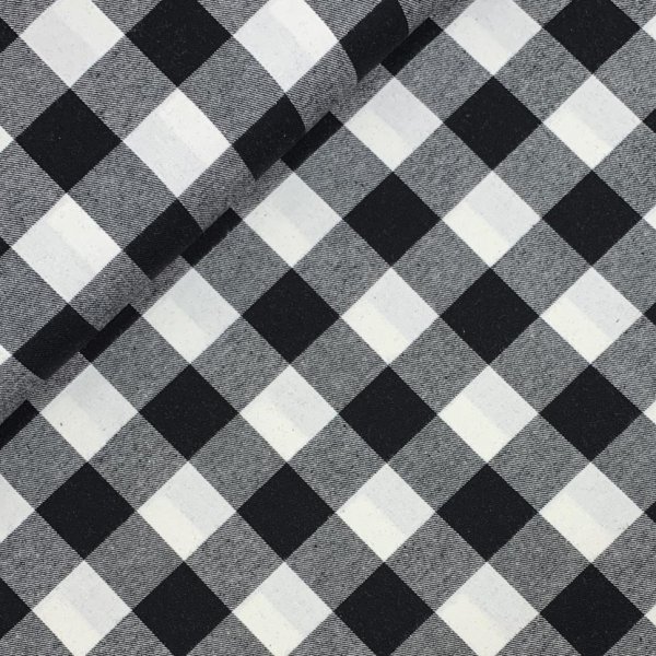 Baumwoll Flanell - Aki Check - black/white