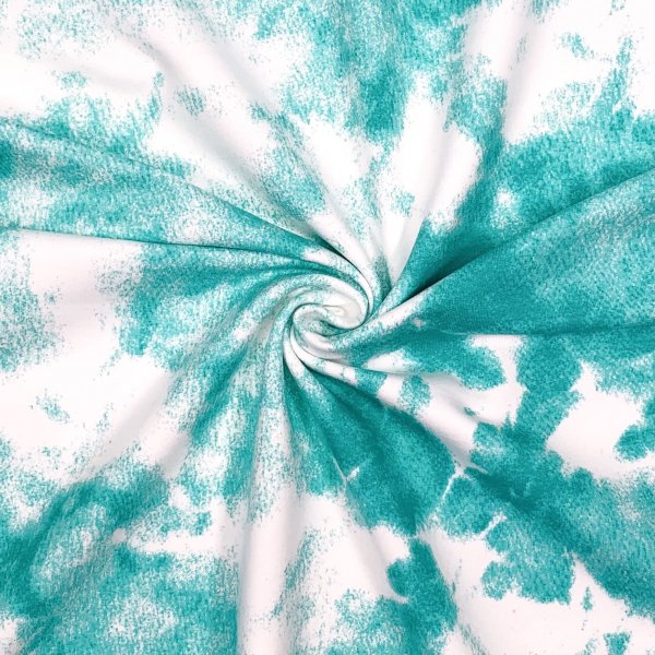 French Terry - Batik Clouds - turquoise