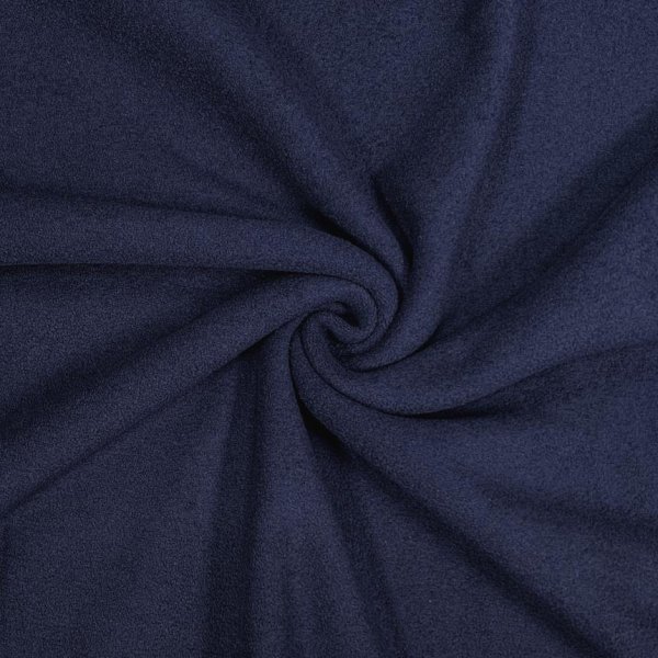 Frottee Fleece - uni - navy