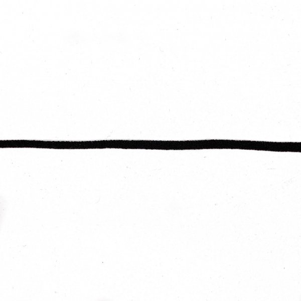 Gummikordel - Ø 3,0 mm - weich/flach - schwarz