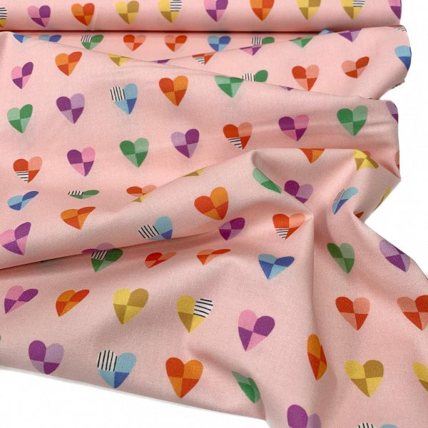 Bio Baumwolle - Happy Hearts - Happy Days - Cloud9fabrics